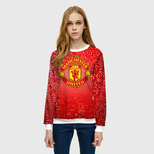 Женский свитшот 3D ФК Манчестер Юнайтед, цвет 3D печать - фото 3