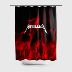 Штора 3D для ванной Metallica