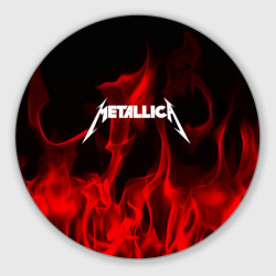 Круглый коврик для мышки Metallica