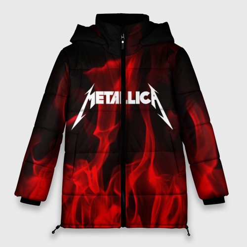 Женская зимняя куртка Oversize Metallica, цвет черный