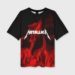 Женская футболка oversize 3D Metallica