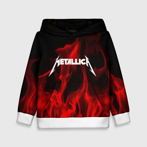 Детская толстовка 3D Metallica, цвет белый