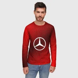 Мужской лонгслив 3D Mercedes sport - фото 2