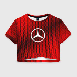 Женская футболка Crop-top 3D Mercedes sport
