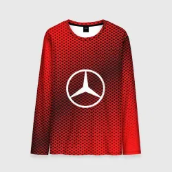 Мужской лонгслив 3D Mercedes sport
