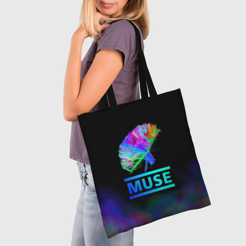 Шоппер 3D с принтом Muse, фото на моделе #1