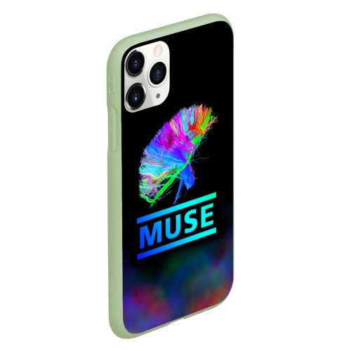 Чехол для iPhone 11 Pro матовый с принтом Muse, вид сбоку #3