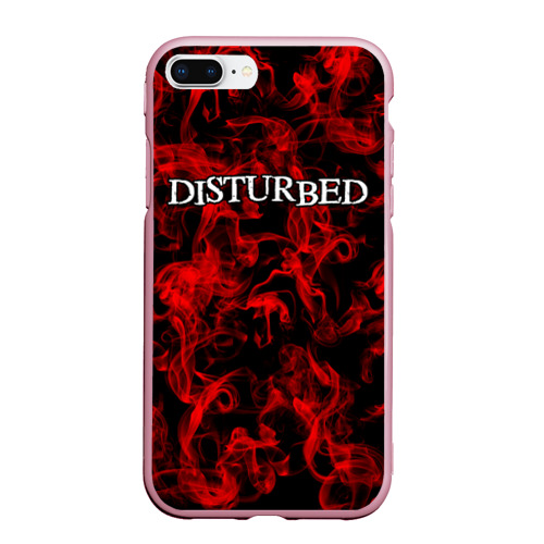 Чехол для iPhone 7Plus/8 Plus матовый Disturbed, цвет розовый