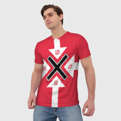 Мужская футболка 3D 30 seconds to Mars - black cross - фото 2