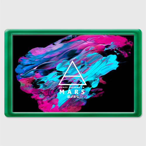 Магнит 45*70 30 Seconds to Mars, цвет зеленый