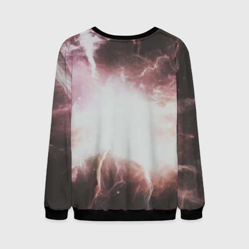 Мужской свитшот 3D с принтом Пожарный, вид сзади #1