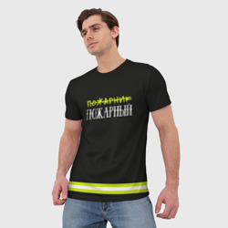 Мужская футболка 3D Пожарная форма - фото 2