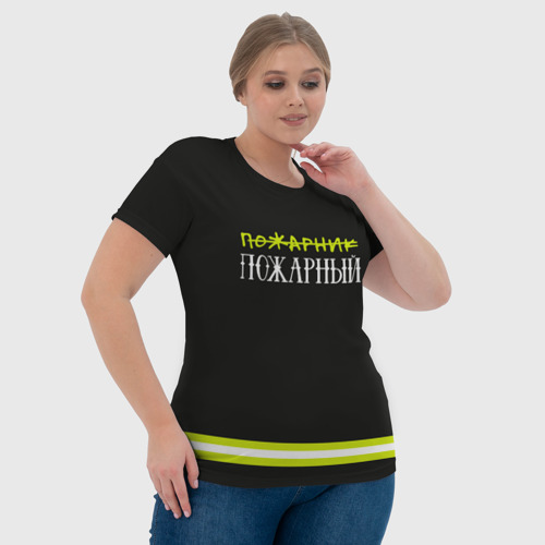 Женская футболка 3D Пожарная форма, цвет 3D печать - фото 6
