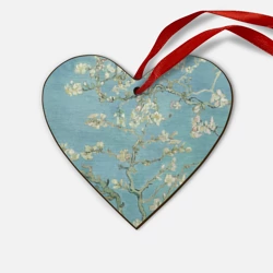 Деревянная игрушка Сердце Ван Гог Цветущие ветки миндаля