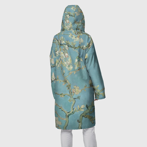 Женский дождевик 3D Ван Гог Цветущие ветки миндаля, цвет белый - фото 4
