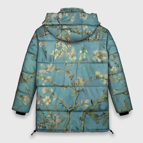 Женская зимняя куртка Oversize Ван Гог Цветущие ветки миндаля, цвет красный - фото 2