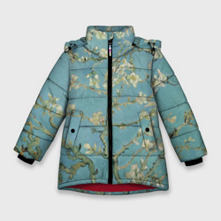 Зимняя куртка для девочек 3D Ван Гог Цветущие ветки миндаля