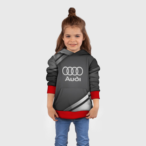 Детская толстовка 3D Audi sport, цвет красный - фото 4