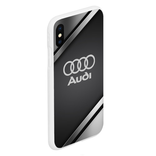 Чехол для iPhone XS Max матовый Audi sport, цвет белый - фото 3