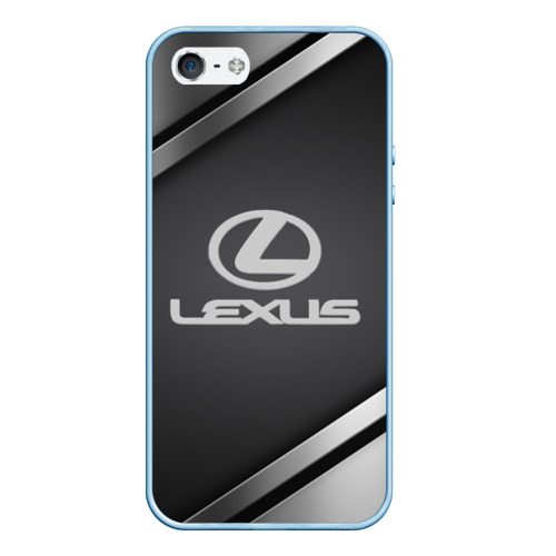 Чехол для iPhone 5/5S матовый Lexus sport, цвет голубой