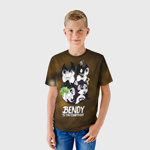Детская футболка 3D Bendy and the ink machine (14), цвет 3D печать - фото 3