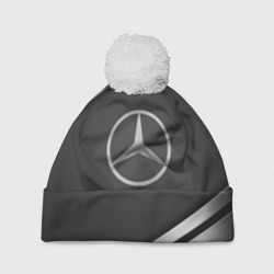Шапка 3D c помпоном Mercedes sport
