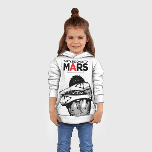Детская толстовка 3D 30 seconds to Mars , цвет белый - фото 4