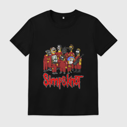 Мужская футболка хлопок Slipknot Simpsons