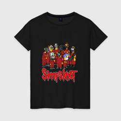 Slipknot Simpsons – Женская футболка хлопок с принтом купить со скидкой в -20%