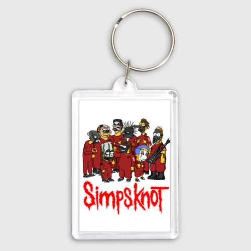 Брелок прямоугольный 35*50 Slipknot Simpsons