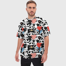 Мужская футболка oversize 3D Funny Panda - фото 2