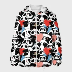 Мужская куртка 3D Funny Panda
