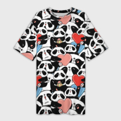 Funny Panda – Платье-футболка 3D с принтом купить