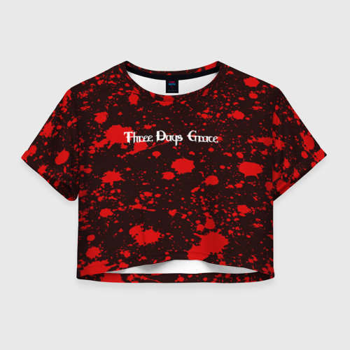 Женская футболка Crop-top 3D Three Days Grace, цвет 3D печать