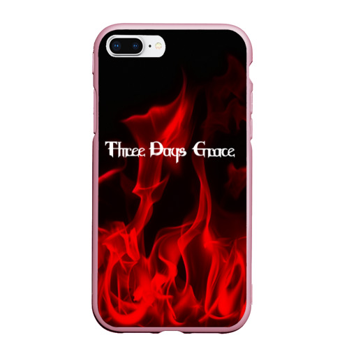 Чехол для iPhone 7Plus/8 Plus матовый Three Days Grace, цвет розовый