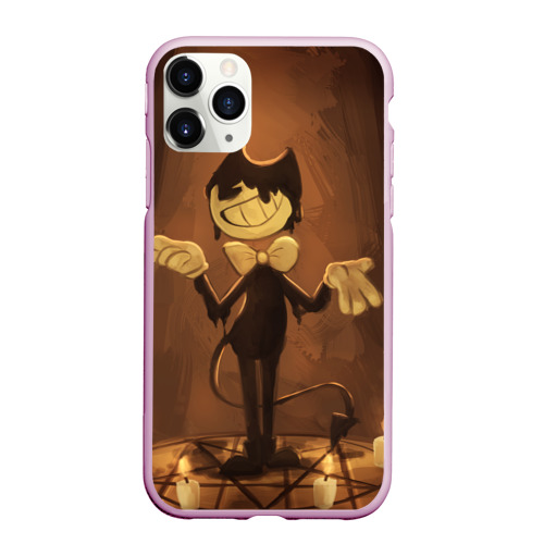 Чехол для iPhone 11 Pro Max матовый Bendy and the ink machine (17), цвет розовый