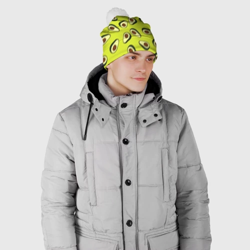 Шапка 3D c помпоном Авокадо - фото 2