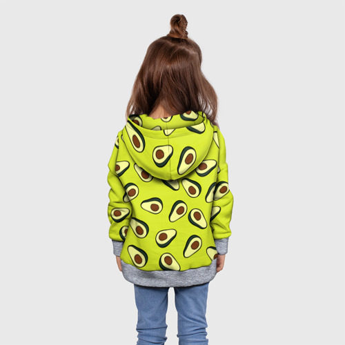 Детская толстовка 3D Авокадо, цвет меланж - фото 5