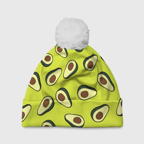 Шапка 3D c помпоном Авокадо