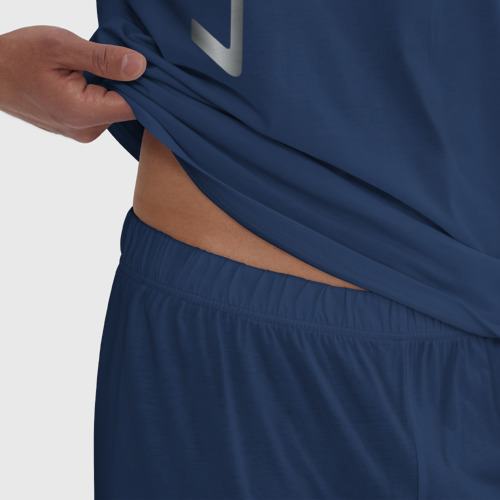 Мужская пижама хлопок Lifan с лого, цвет темно-синий - фото 6