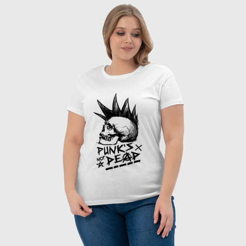 Женская футболка хлопок Панк рок жив - фото 6