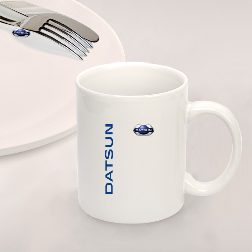 Набор: тарелка + кружка Datsun логотип с эмблемой - фото 2