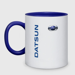 Кружка двухцветная Datsun логотип с эмблемой