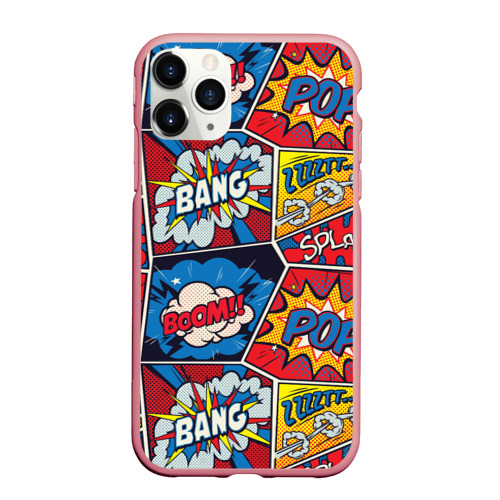 Чехол для iPhone 11 Pro Max матовый Pop art pattern, цвет баблгам