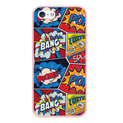 Чехол для iPhone 5/5S матовый Pop art pattern