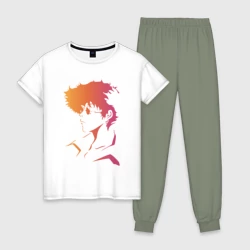 Женская пижама с белой футболкой хлопок Space Cowboy