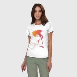 Женская пижама с белой футболкой хлопок Space Cowboy - фото 2