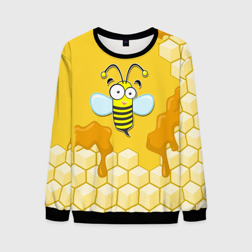 Мужской свитшот 3D с принтом Пчелка, вид спереди #2