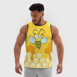 Мужская спортивная майка 3D Пчелка - фото 2