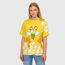 Женская футболка oversize 3D Пчелка - фото 2
